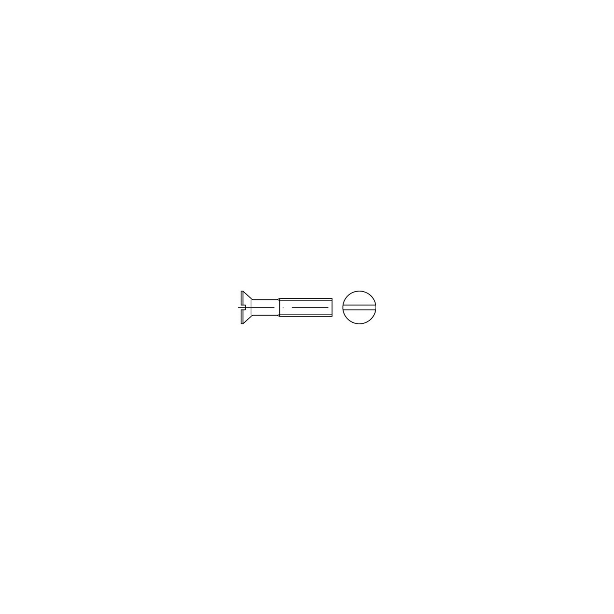 Contorion Schraube ISO 2009 Senkkopfschraube M2,5x12 Edelstahl A4 blank Schlitz 100 Stk