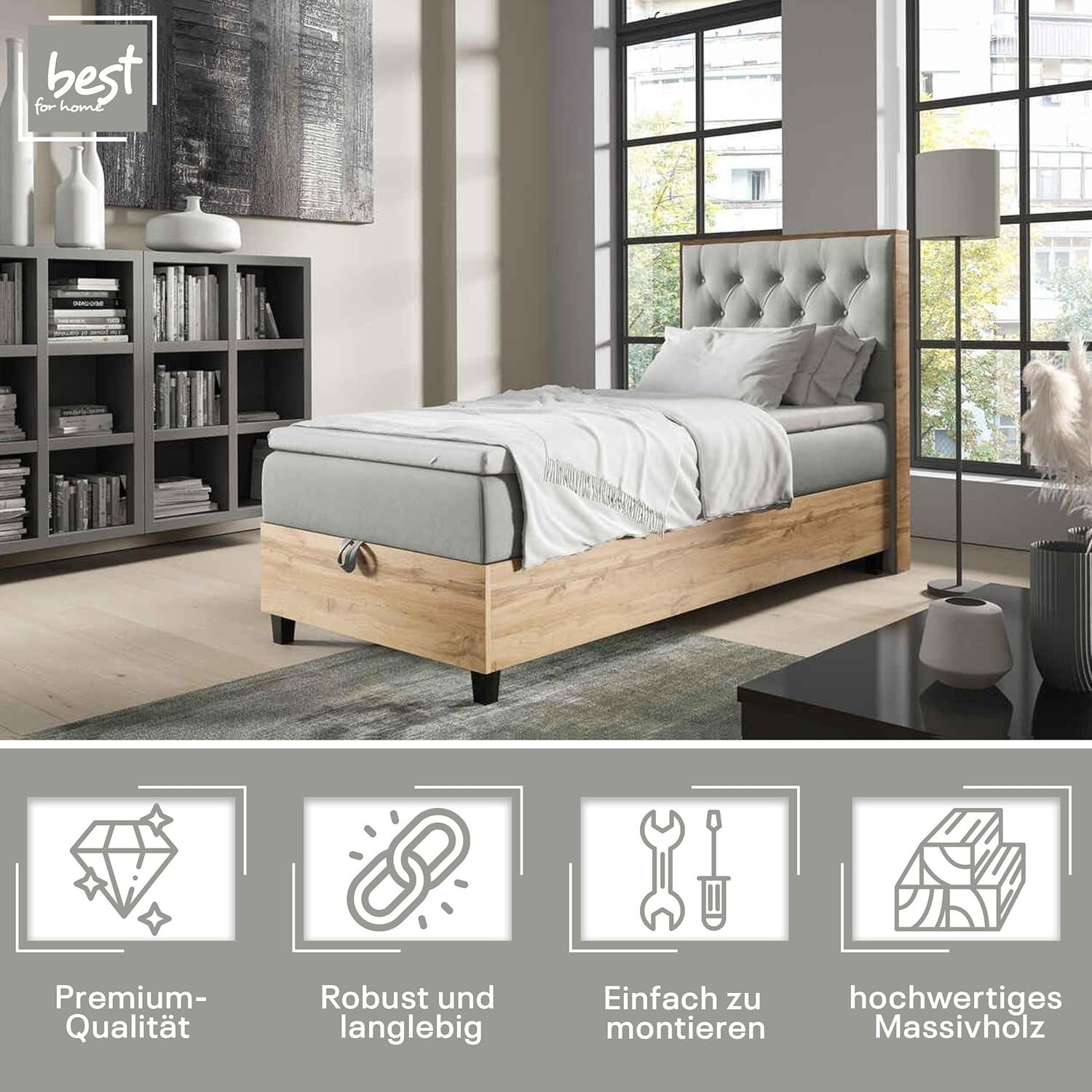 Best for Home Boxspringbett mit Bettkasten günstig online kaufen