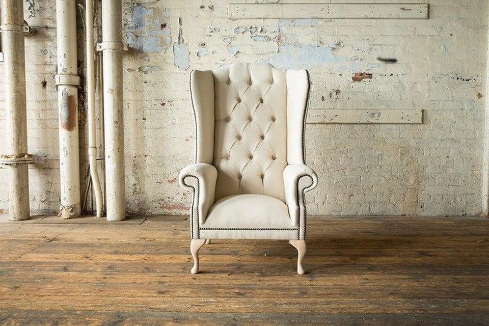 Xlmoebel Ohrensessel Chesterfield Polstersofa 1 Sitzer der Premium Klasse, Made in Europa