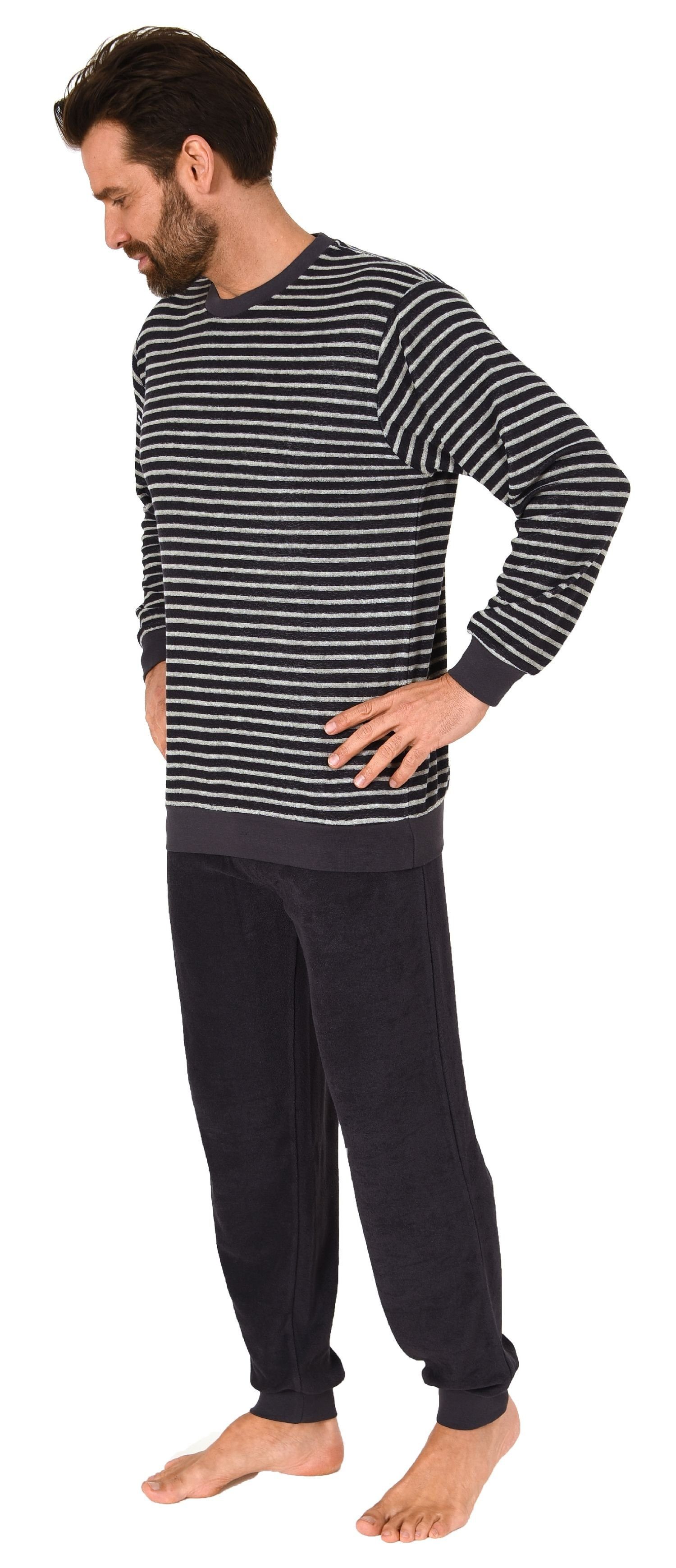 Normann Pyjama Herren Frottee Schlafanzug lang, günstig online kaufen