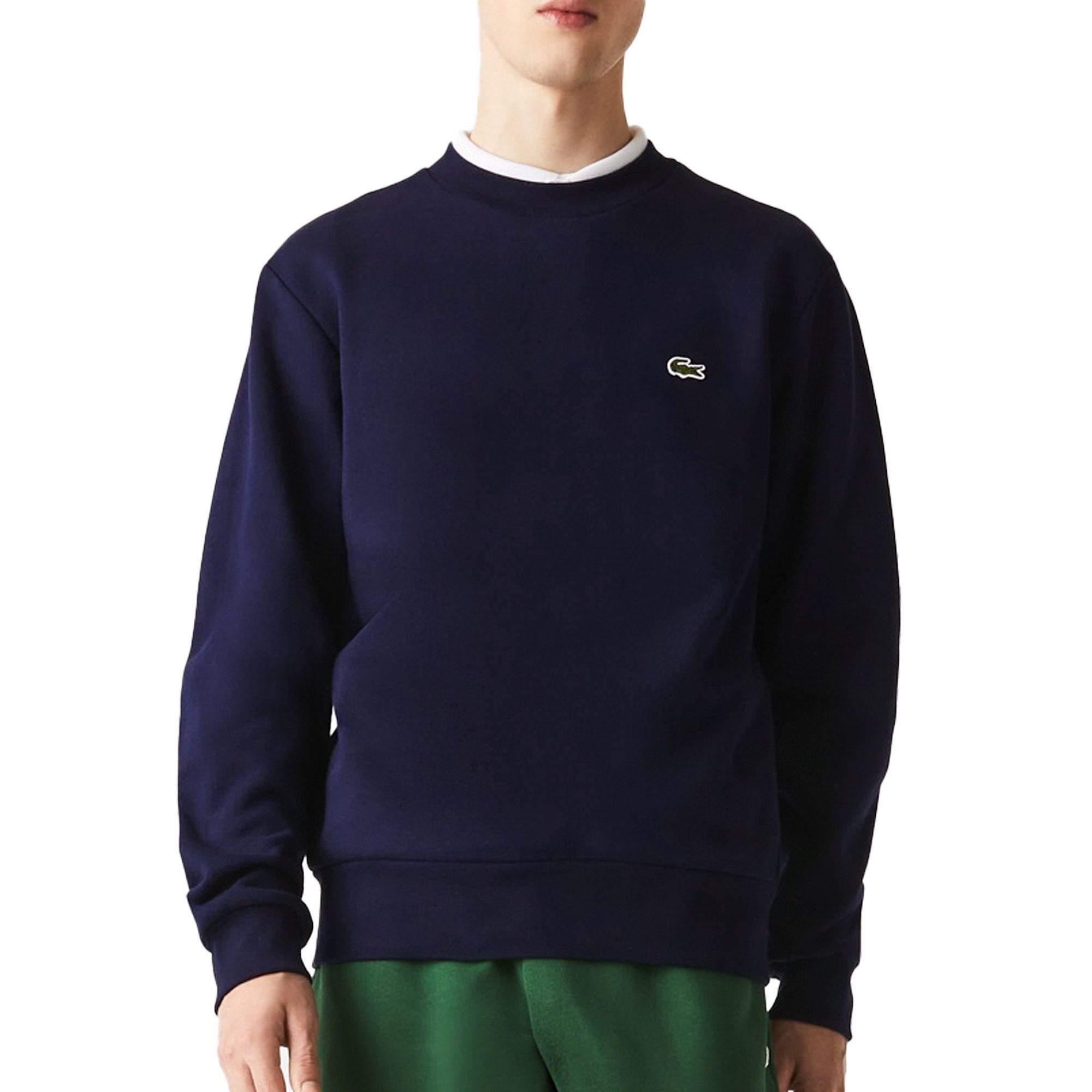 Lacoste Kapuzenpullover Herren Sport Bio Cotton Fleece Crew Pullover günstig online kaufen