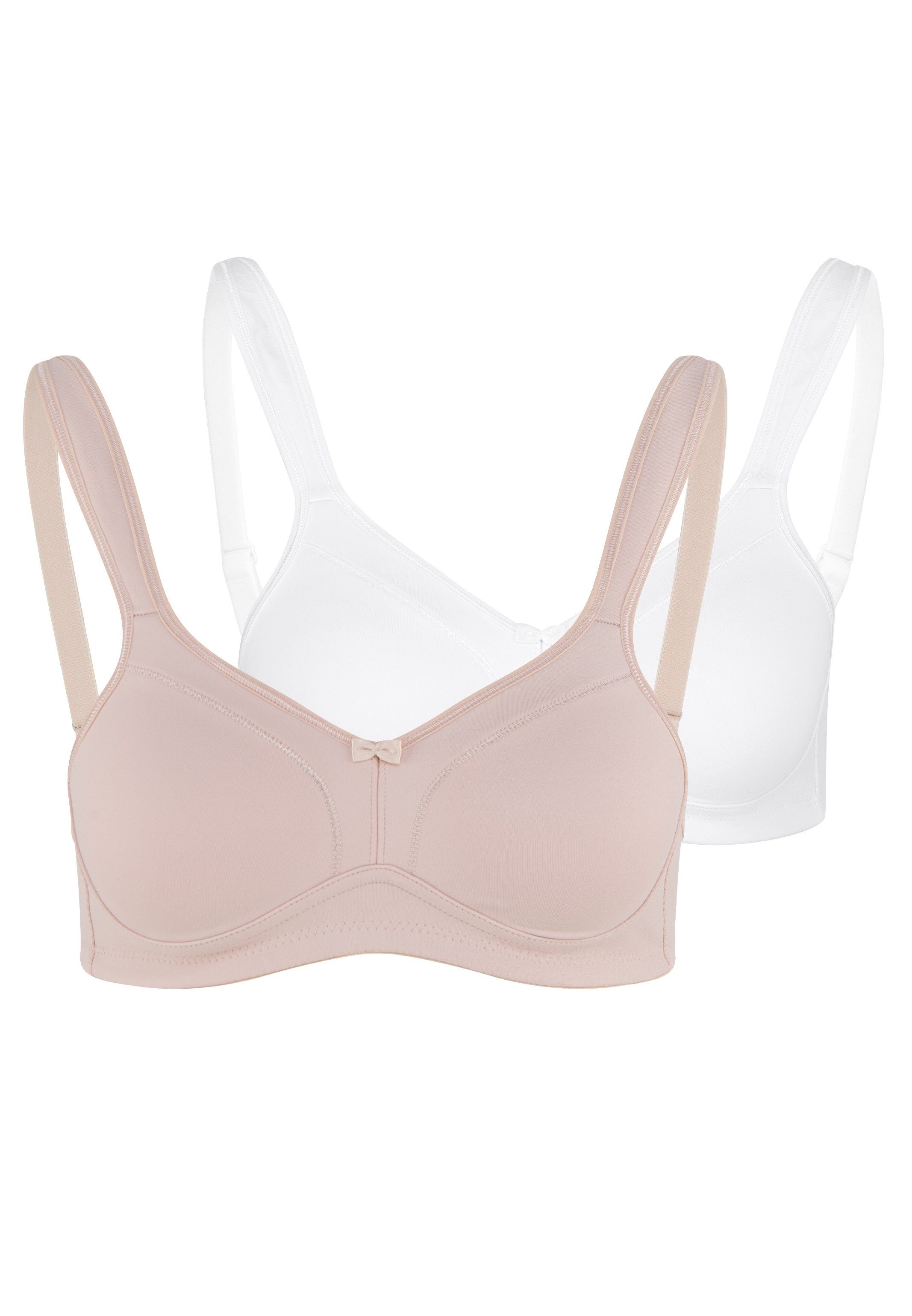 Susa Bügelloser BH 2er Pack Comfort Topsy (Spar-Set, 2-tlg) BH ohne Bügel - Nahtlose Cups, Sorgt für sicheren Halt