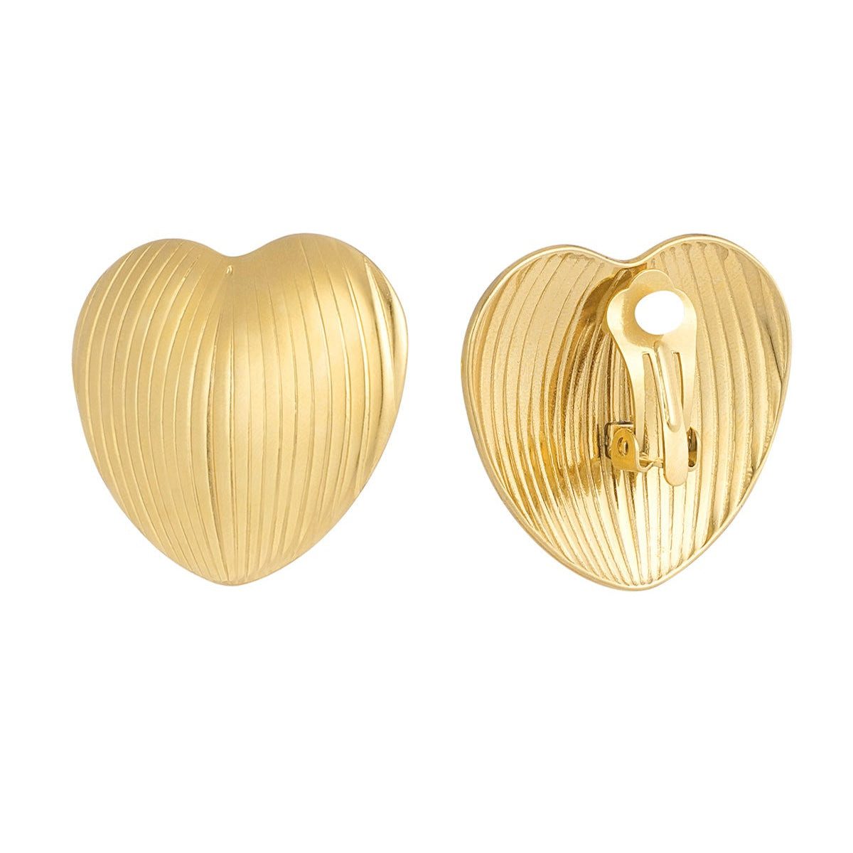 Cala Rose Paar Creolen GLOW HEART CLIPS