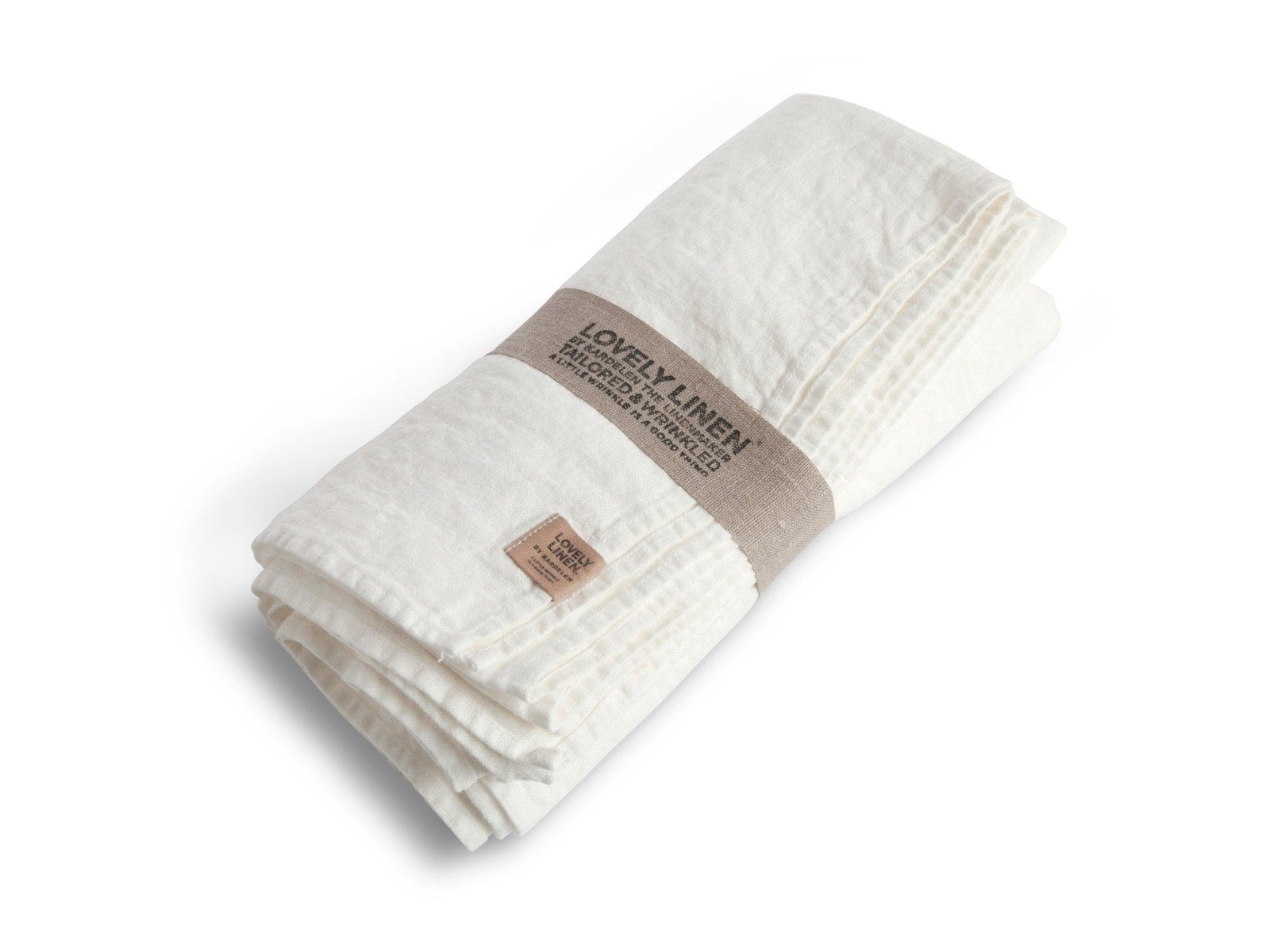 Lovely Linen Tischdecke Lovely Tischdecke Leinen off-white 100 x 100 cm, LOVELY 100X100 OFF-WHITE L25xB14xH4CM