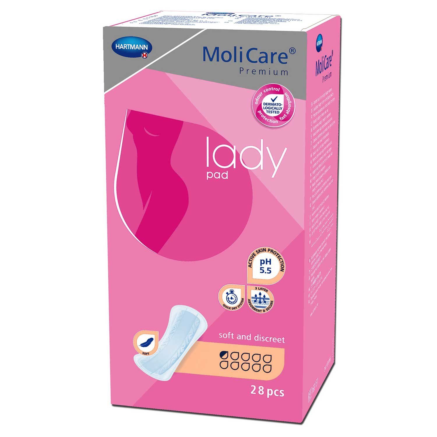 Molicare Saugeinlage MoliCare® Premium lady pad 0,5 Tropfen, bei sehr leichter Blasenschwäche