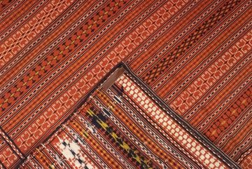 Wollteppich Kelim Fars Teppich handgewebt orange, morgenland, rechteckig, Höhe: 6 mm, Kurzflor
