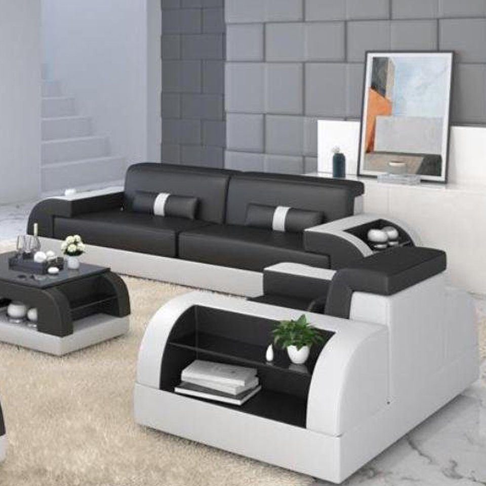 JVmoebel Sofa Sofagarnitur Couch Polster Sofa 3+1 Komplett Set Garnitur Neu, Made in Europe