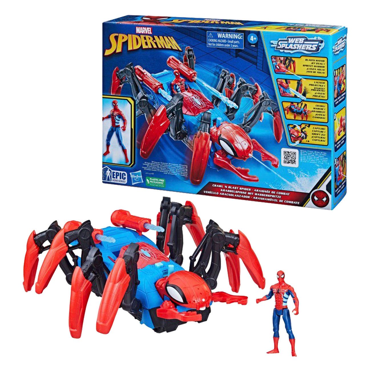 Hasbro Actionfigur Marvel Spider-Man - Crawl N Blast Spider
