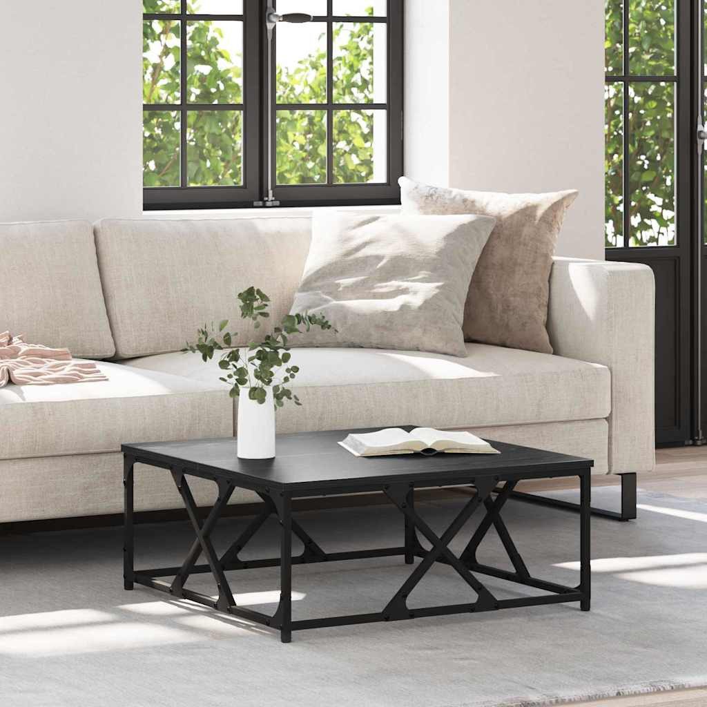 vidaXL Couchtisch Couchtisch Schwarz Eichen-Optik 70 x 70 x 30 cm Holzwerkstoff (1-St)