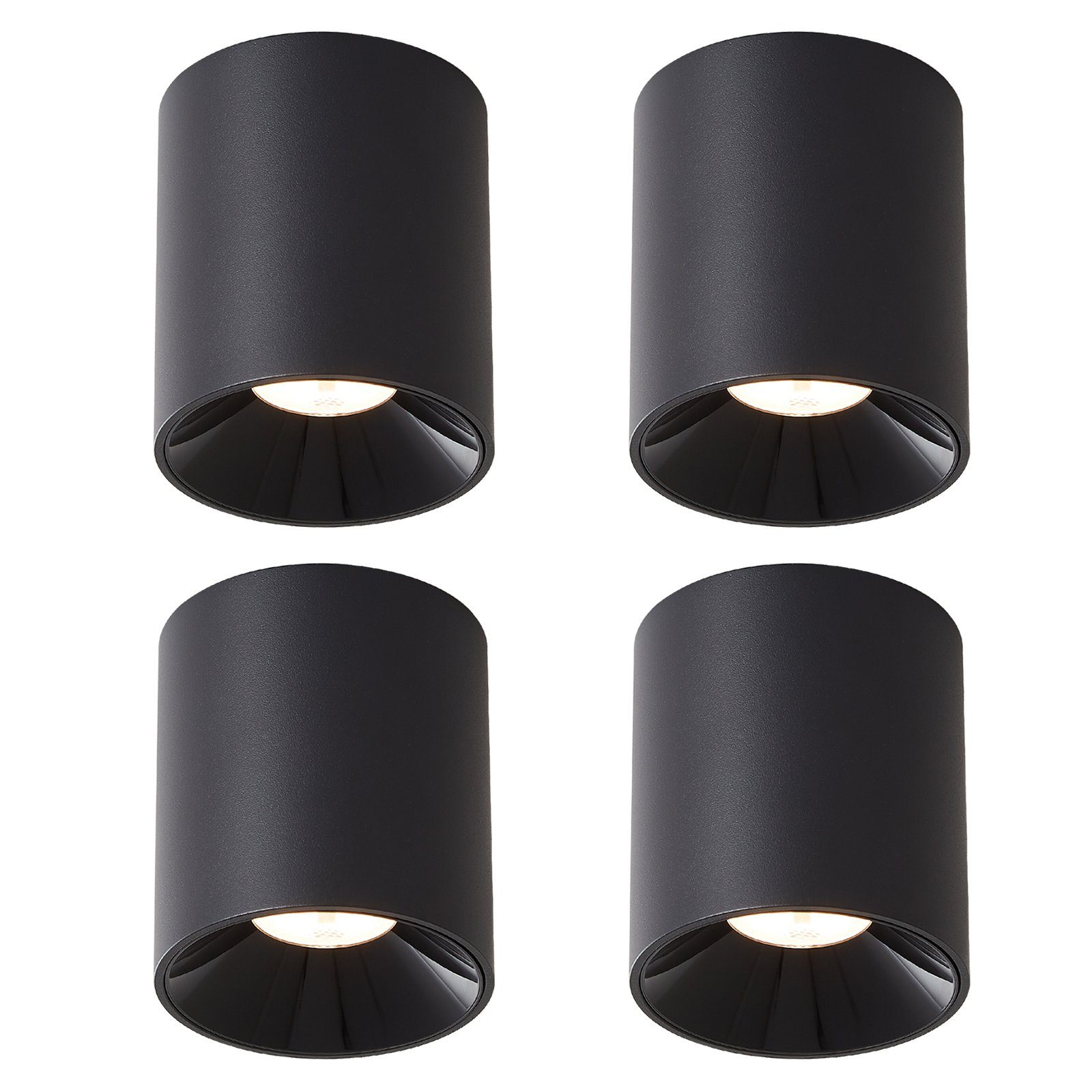 ZMH LED Aufbaustrahler LED Spots Deckenleuchte Aufputz - 7W Deckenspots Warmweiß, LED fest integriert, 3000k