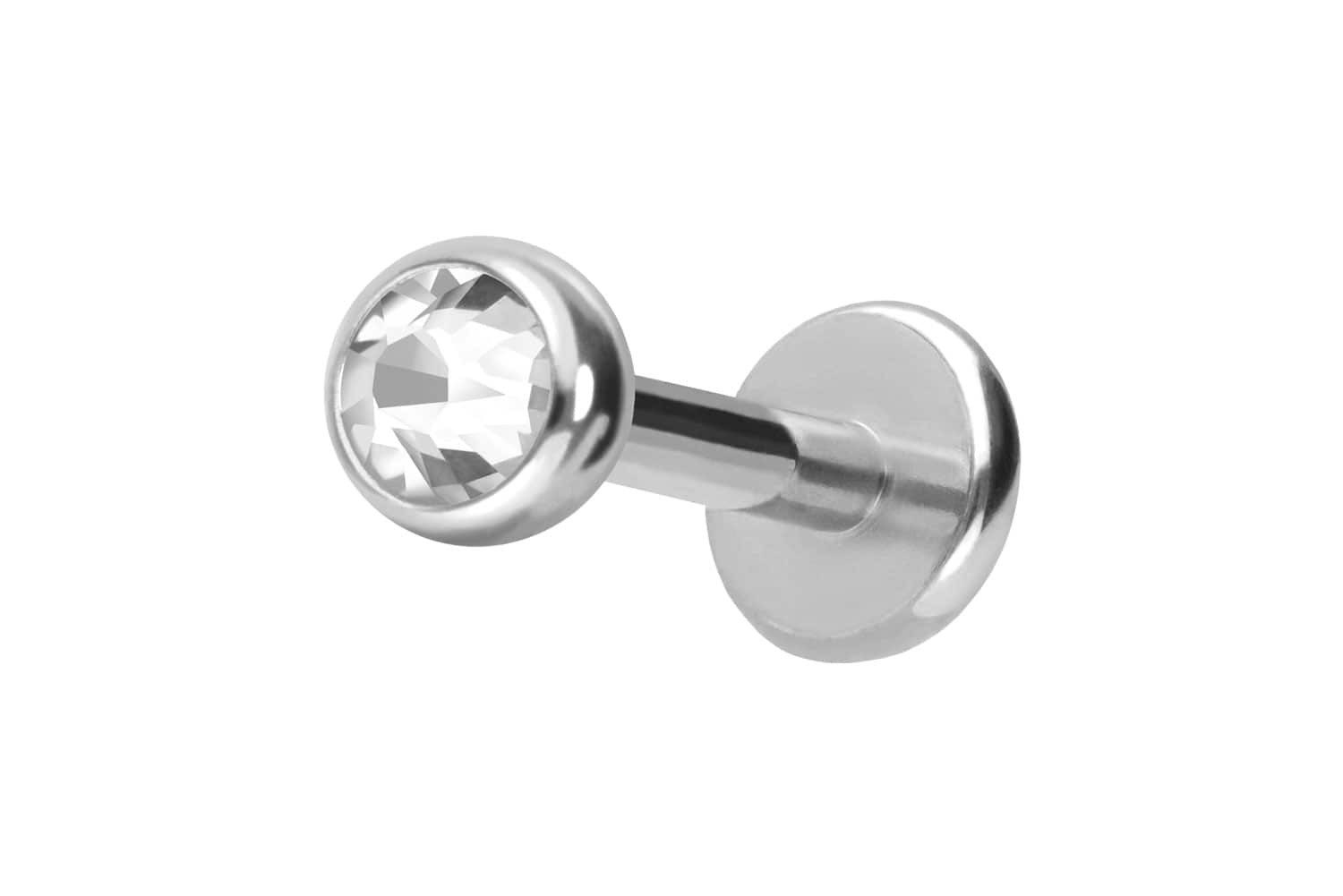 PIERCINGLINE Piercing-Set Chirurgenstahl Labret KRISTALL (Labrets, 1-tlg)