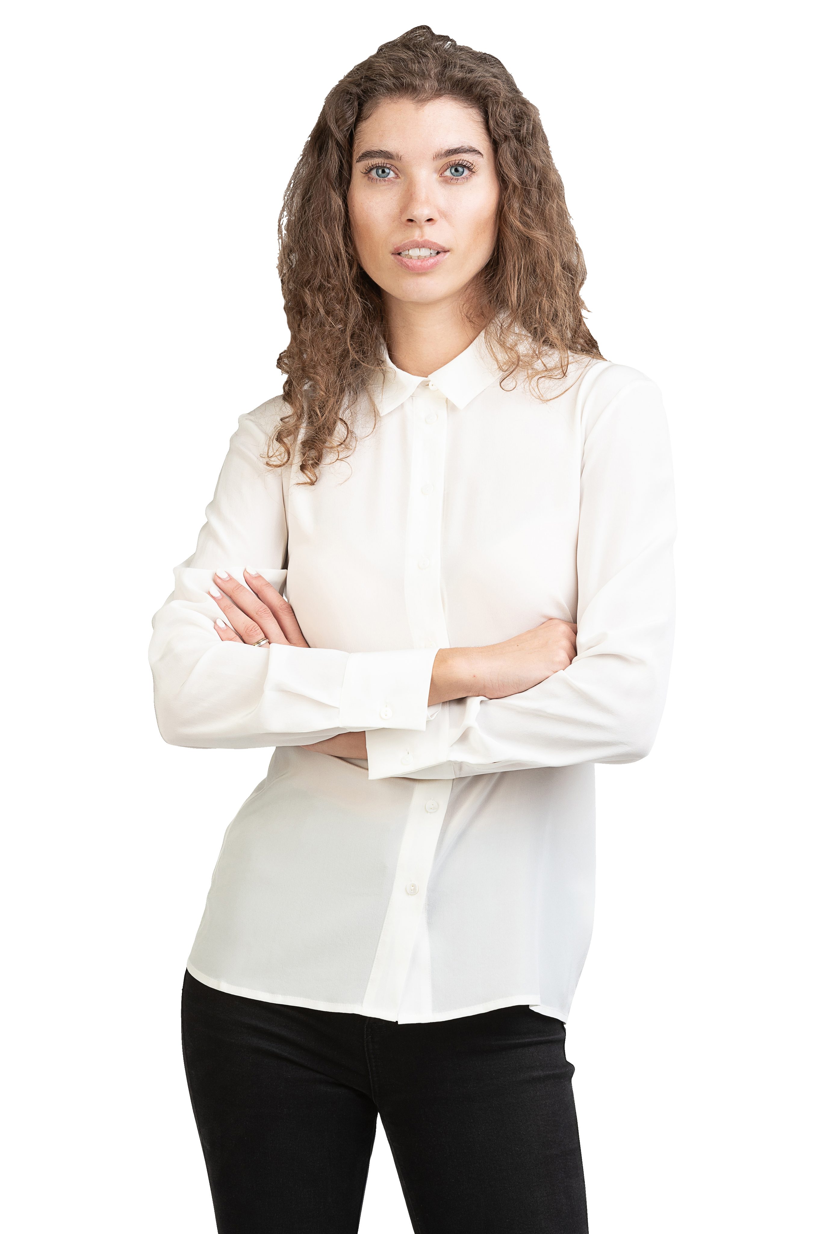 Posh Gear Seidenbluse Damen Seidenbluse Collettoseta Bluse aus 100% Seide 100% Seide