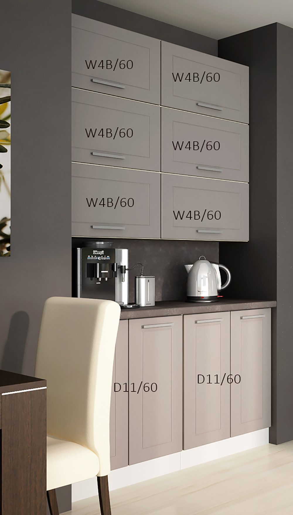 Feldmann-Wohnen Küchenzeile Kvantum, (Kvantum), 120cm Artisan Eiche/beige matt 8-teilig