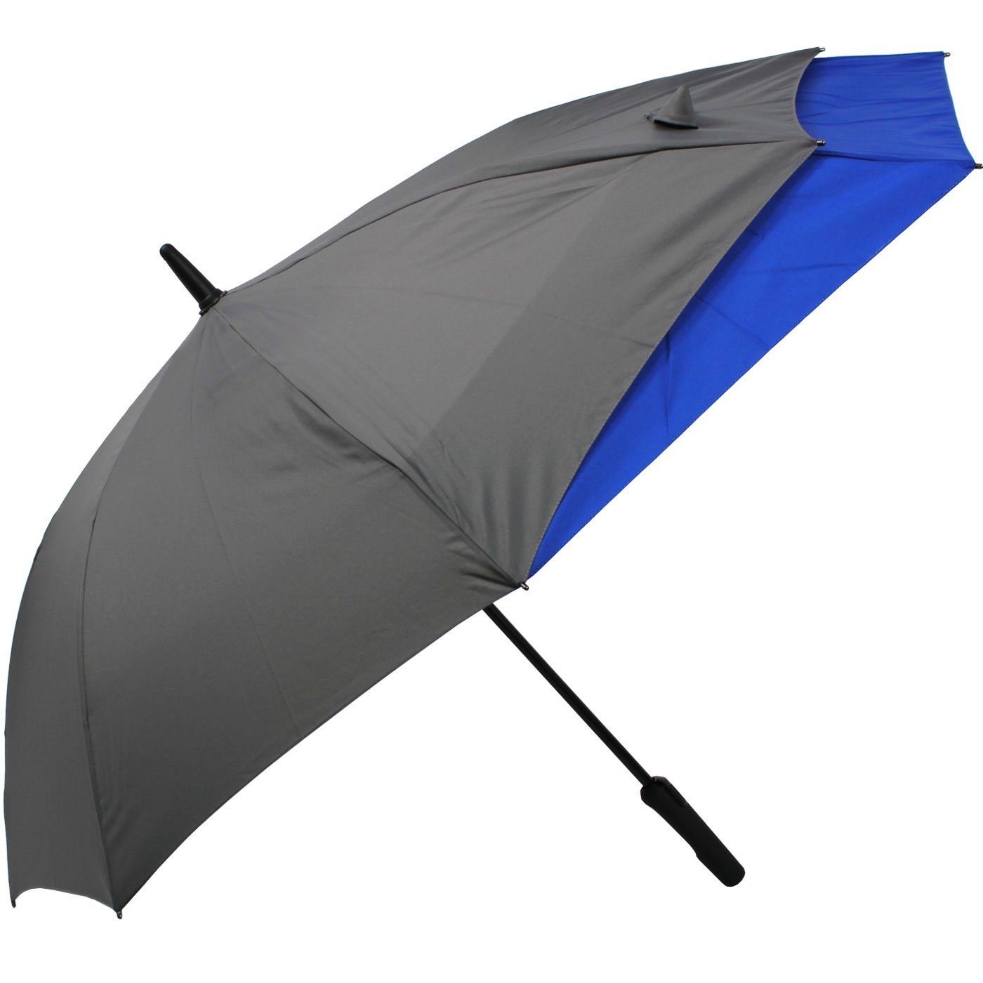 doppler® Langregenschirm Fiberglas mit - vergrößert Auf-Automatik sich Schutz vor to Regen Öffnen Move grau-blau XL, für mehr beim