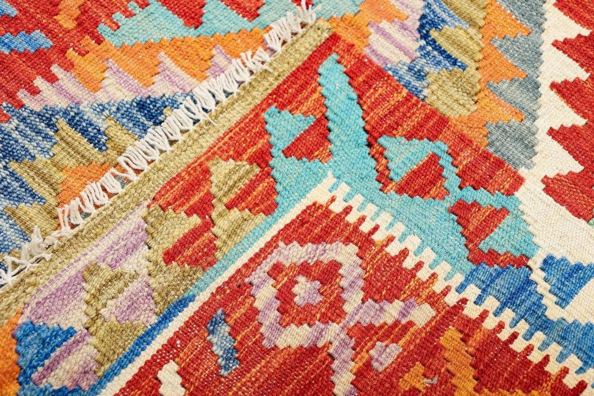 Orientteppich, Trading, Höhe: Handgewebter Nain Afghan 3 mm Orientteppich Kelim rechteckig, 109x143