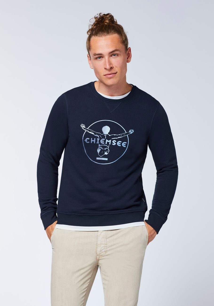 Chiemsee Sweatshirt Men GOTS Regular Fit, Poinsettia Sweatshirt,