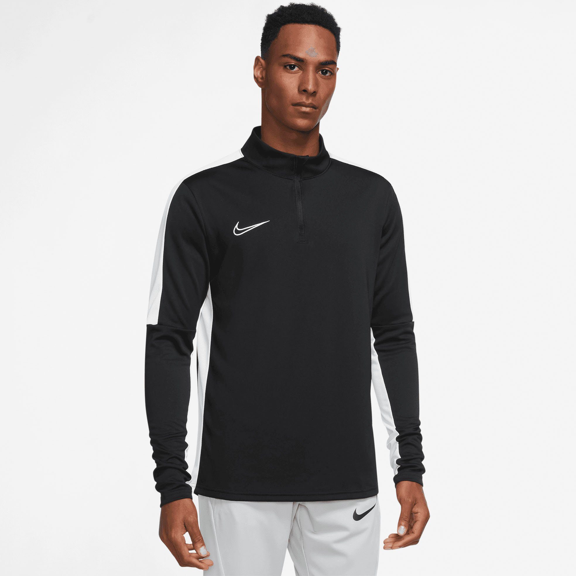 Men's Dri-FIT Nike Soccer Academy Top BLACK/WHITE/WHITE Drill Funktionsshirt
