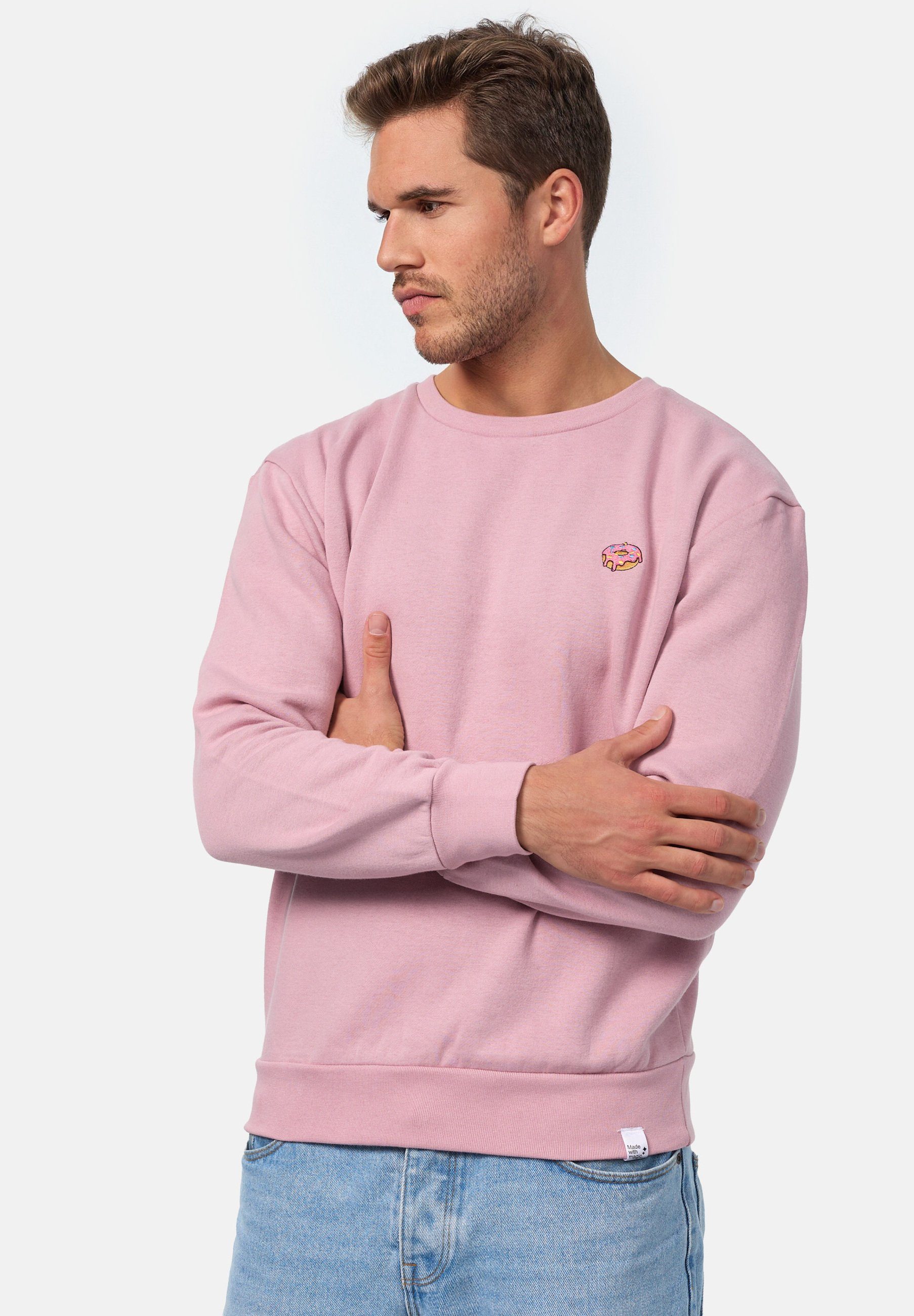 MIKON Sweatshirt Pink Bio-Baumwolle GOTS zertifizierte Donut