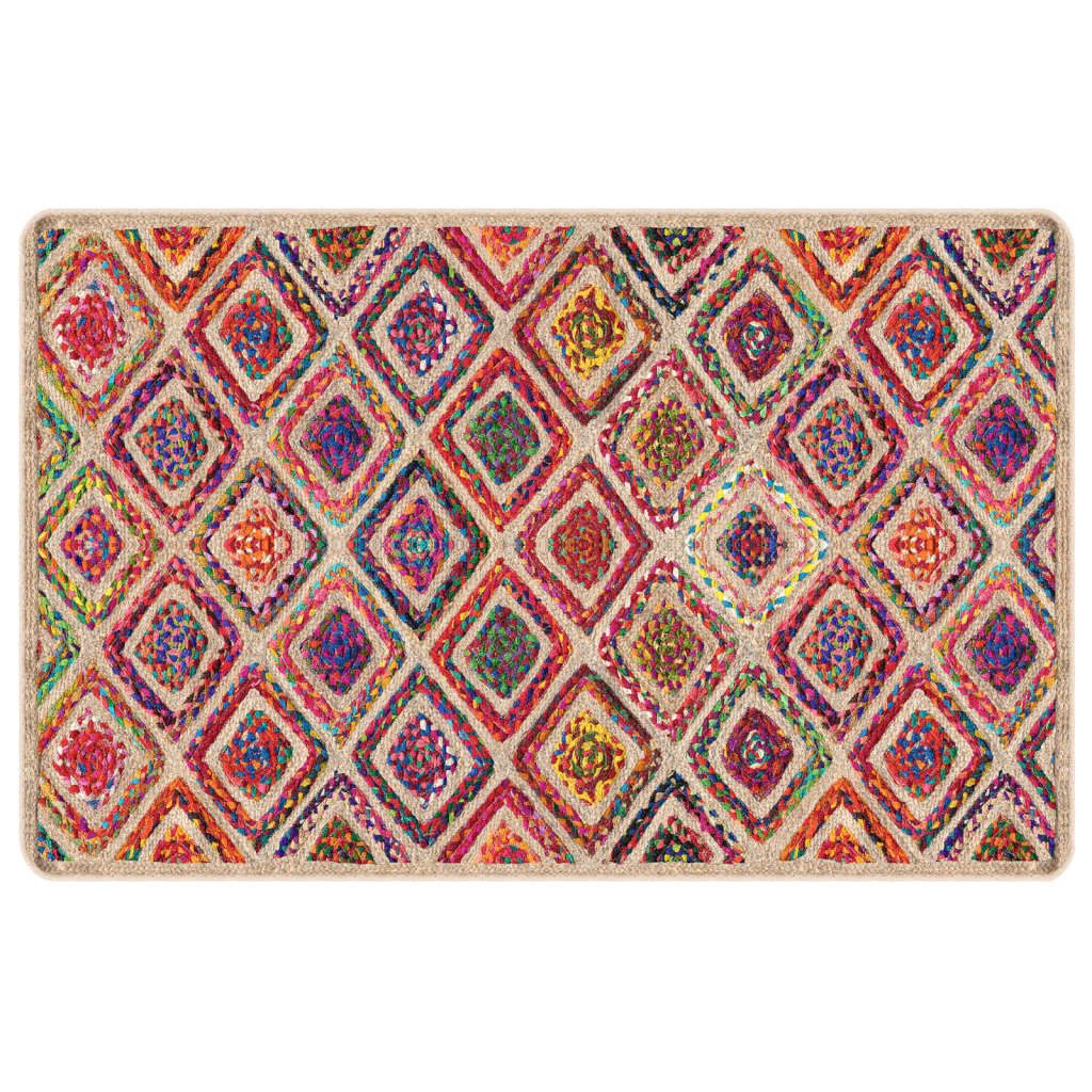 vidaXL Teppich Teppich Waschbar Mehrfarbig 190x300 cm Rutschfest, Höhe: 0 mm