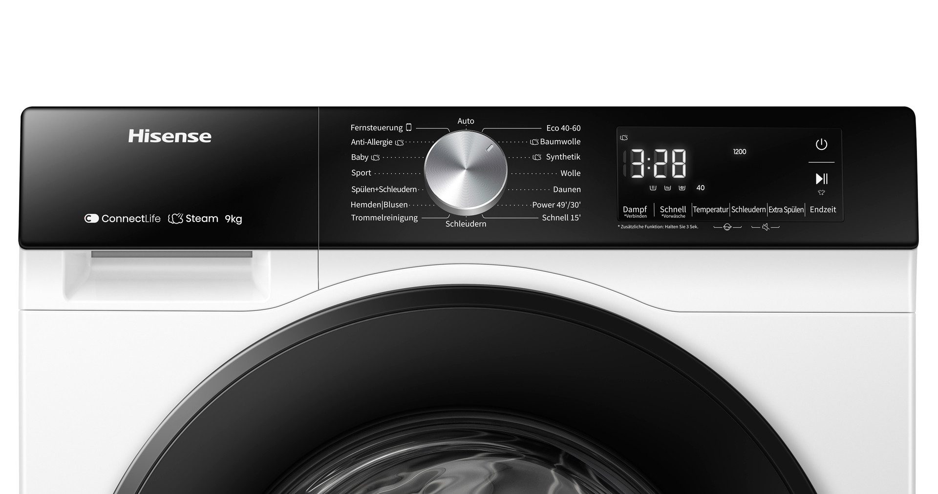 Hisense Waschmaschine 3S Serie WF3S9043BW3, 9 kg, 1400 U/min, Wifi-ConnectLife – Bild 5 von 5