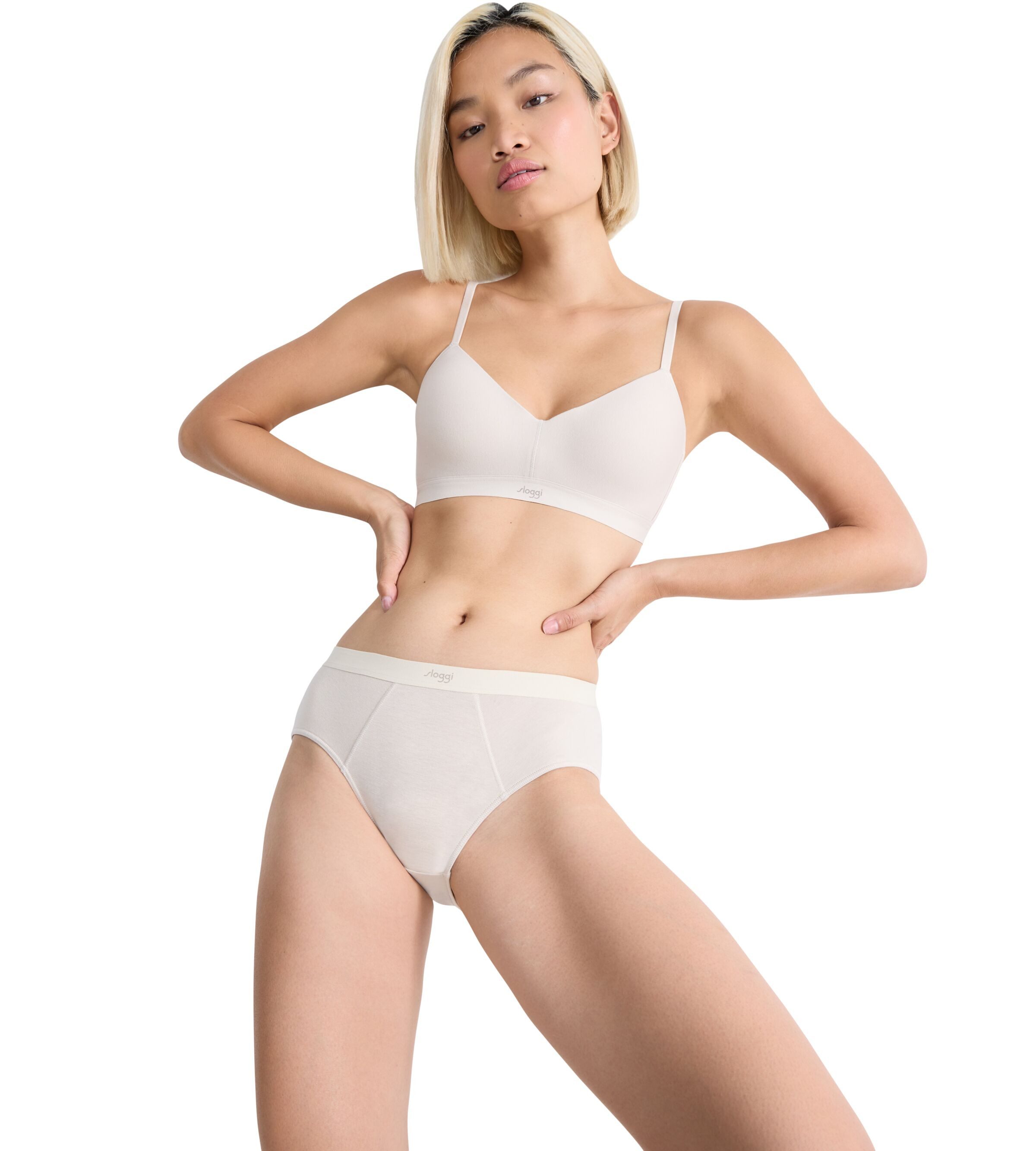 sloggi Schalen-BH EVER Ease temperaturausgleichend, V-Ausschnitt, weich, Baumwollmischung