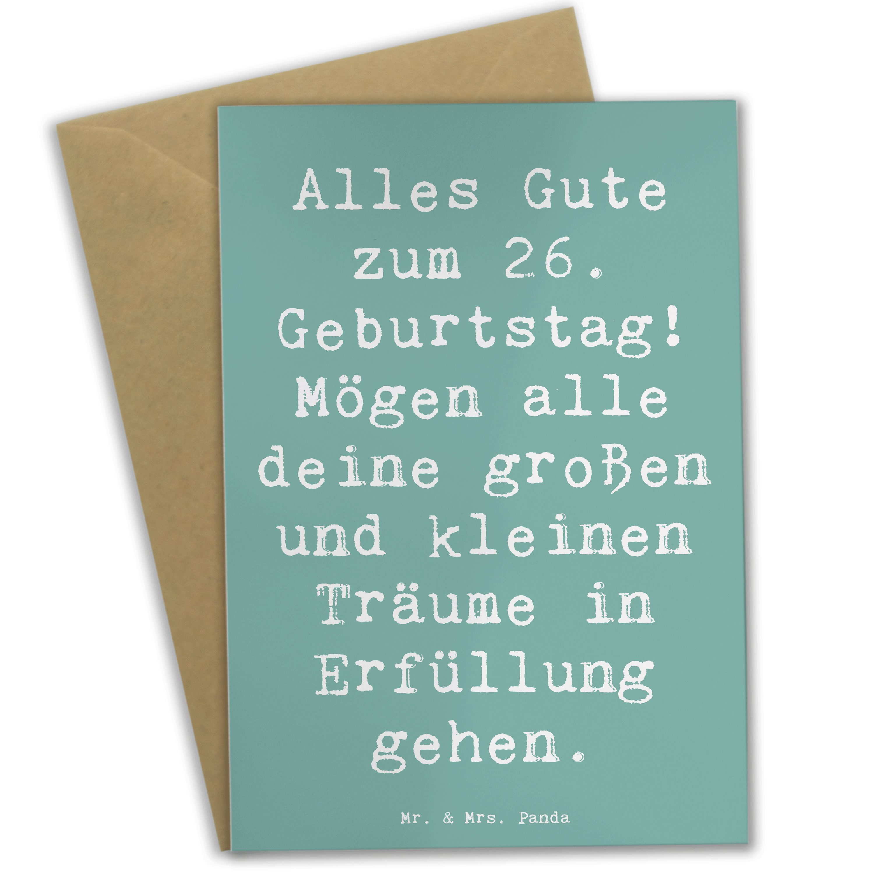 Grußkarte Spruch 26. Geburtstag - Meeresbrise - Geschenk, Familienmitglied, Geb