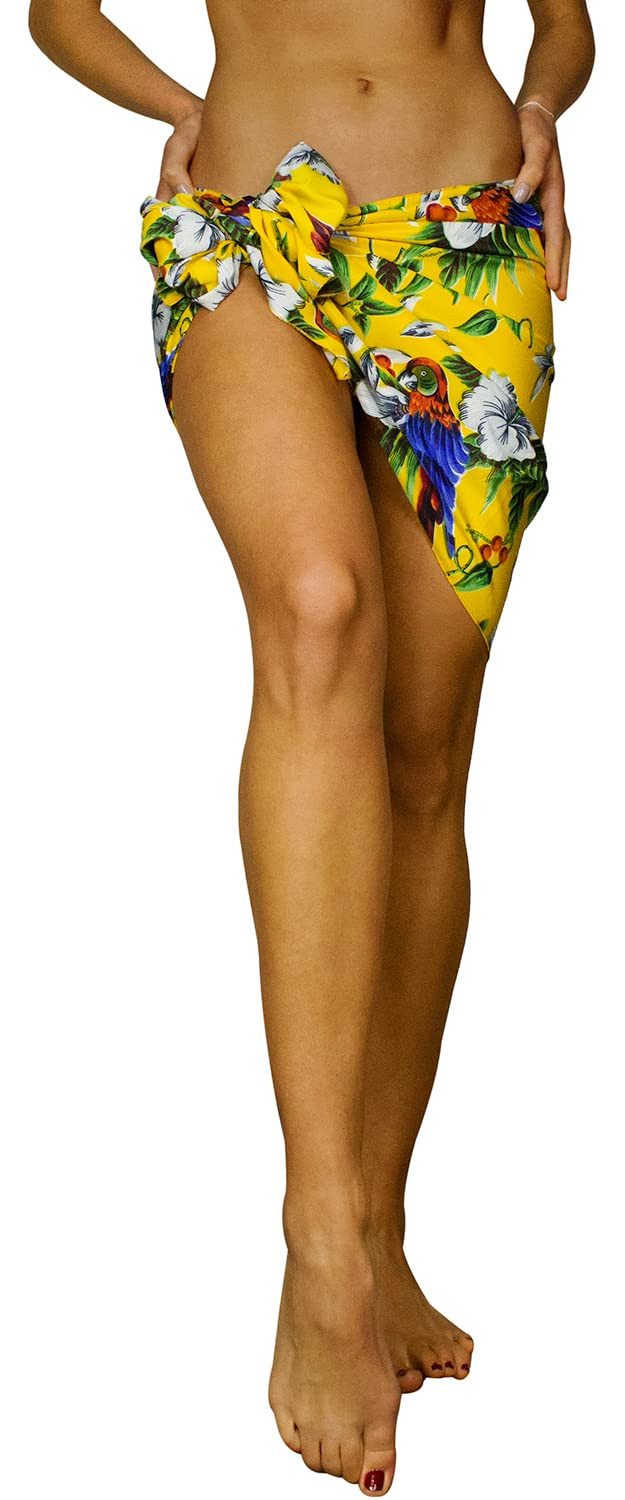 King Kameha Sarong Cherryparrot Funky Hawaii-Sarong Pareo Cover-Up Strand Damen Bikini, Pareo Cover-Up
