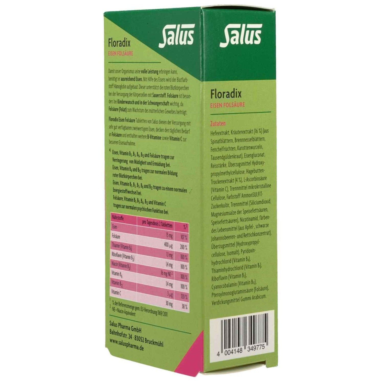 SALUS Pharma GmbH FLORADIX Eisen Folsäure Tabletten Tabletten