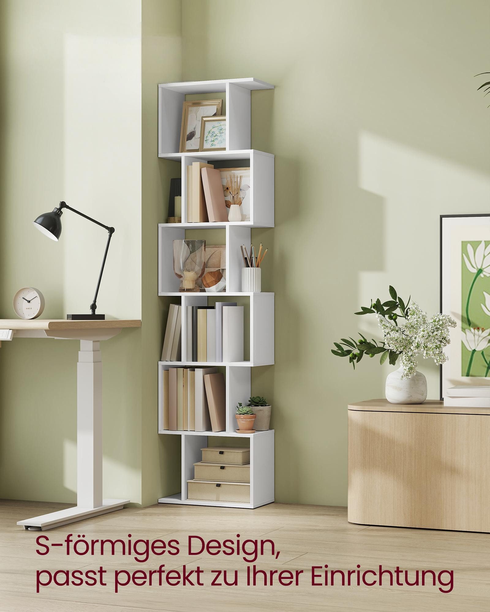 VASAGLE Bücherregal, 6 stöckiges Bücherregal, 24 x 40 x 191 cm, Standregal, günstig online kaufen