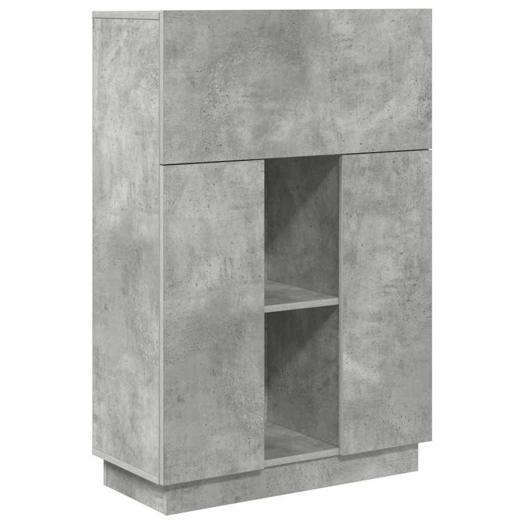 vidaXL Schreibtisch Schreibtisch Beton Grau 71.5 x 31.5 x 106.5 cm Holzwerk günstig online kaufen