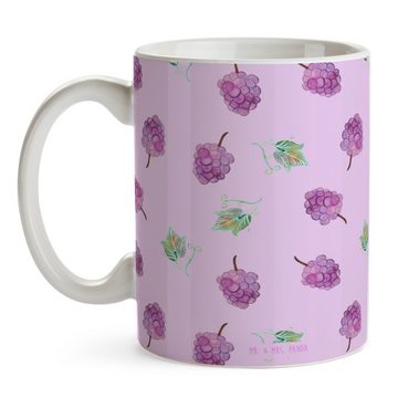 Mr. & Mrs. Panda Tasse Wein Trauben - Violett - Geschenk, Tasse, Geschenk Tasse, Büro Tasse, Keramik, Einzigartiges Botschaft