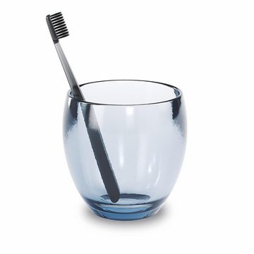 Umbra Zahnputzbecher Droplet Denim, (kein Set, 1-St., 1x Becher), Zahnbürstenhalter Mundbecher für Make-Up Pinsel aus Acrylglas