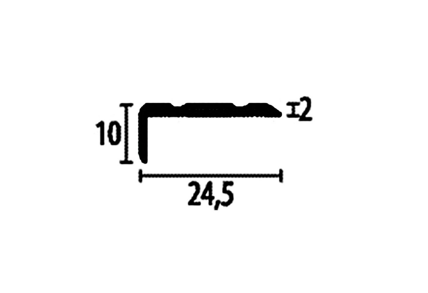 Thumbnail - PROVISTON Winkelprofil Aluminium, 24.5 x 2700 mm, Schwarz, Treppenkanten- & Winkelprofile