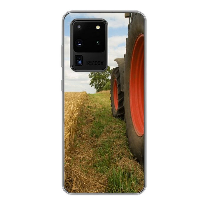 MuchoWow Handyhülle Traktor - Räder - Weizen Phone Case Handyhülle Samsung Galaxy S20 Ultra Silikon Schutzhülle
