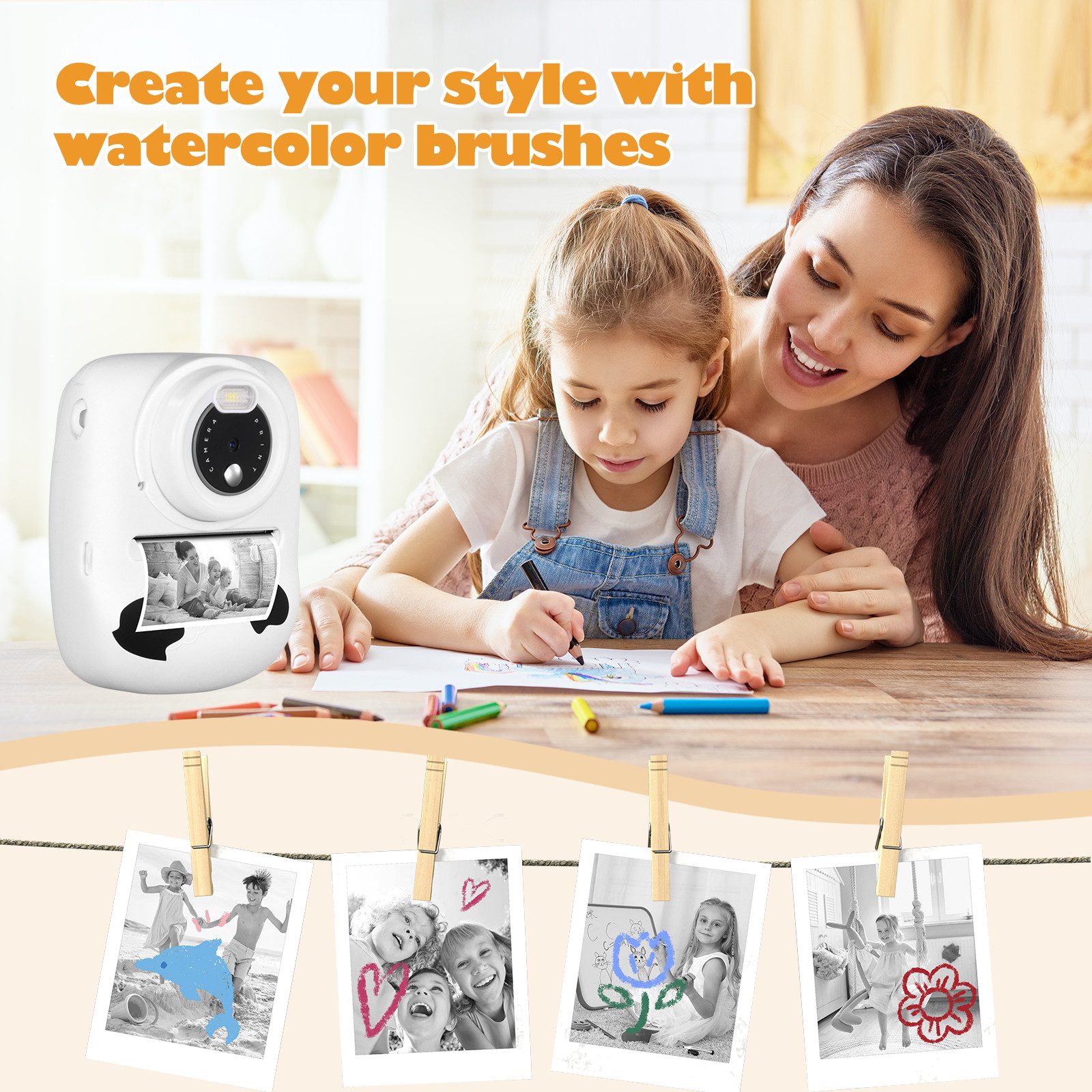 FANNOU Kinderkamera 30 MP 1080P Selfie-Digitalkamera Kinderkamera (ideal als Geschenk für Jungen und Mädche) – Bild 4 von 5