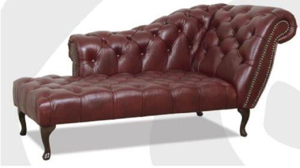 JVmoebel Chaiselongue 100% Couch Chesterfield Ledersofa Sofa Leder Chaiselongues Sofort