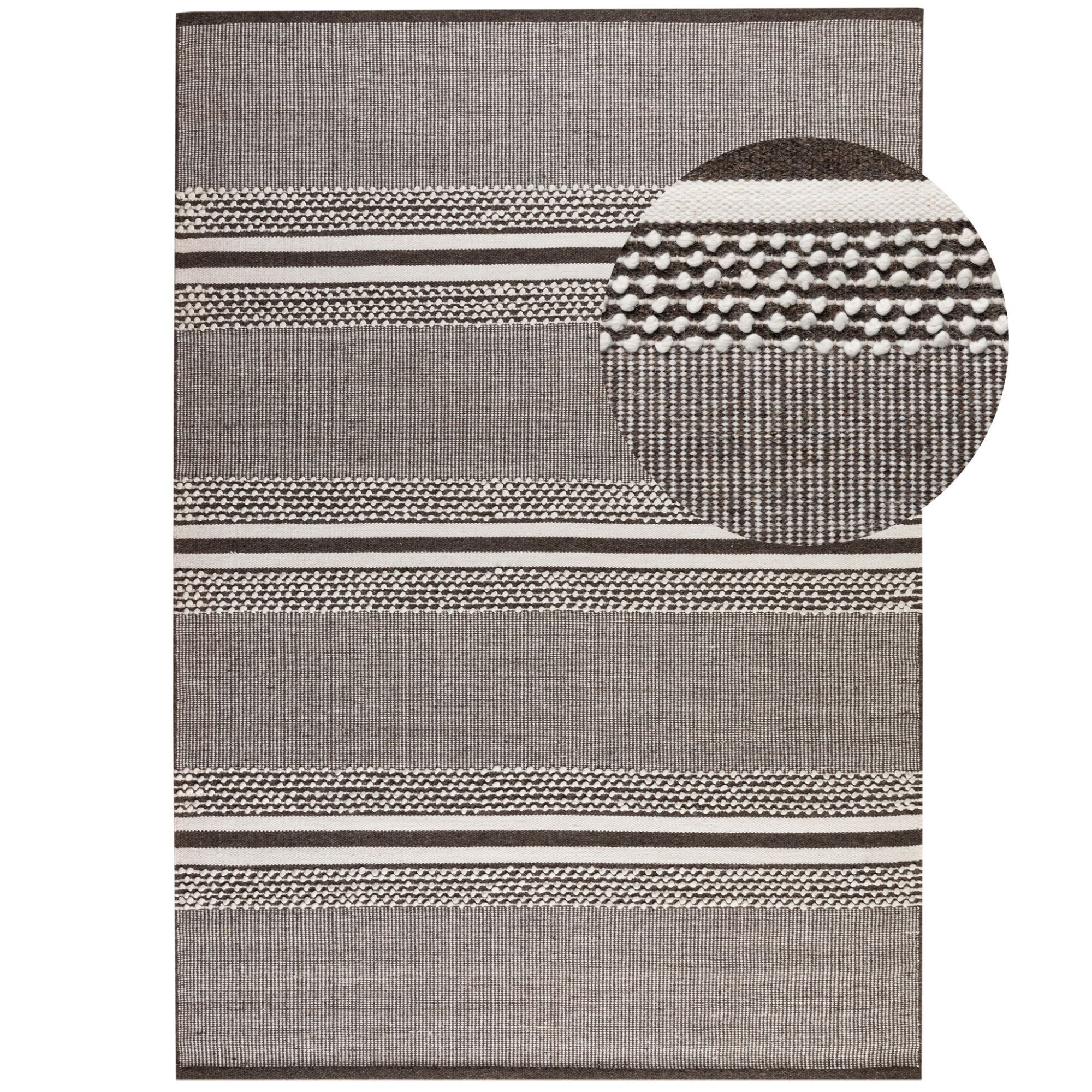 Steffensmeier Wollteppich Habo Breite Streifen, Rechteckig, Handwebteppich, günstig online kaufen
