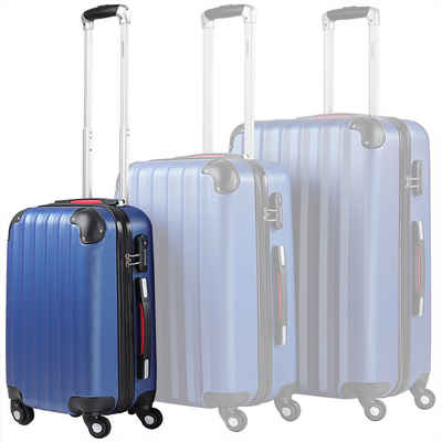 Deuba Hartschalen-Trolley, 4 Rollen, Baseline Handgepäck ABS Hard Case Gehäuse gummierte Rollen