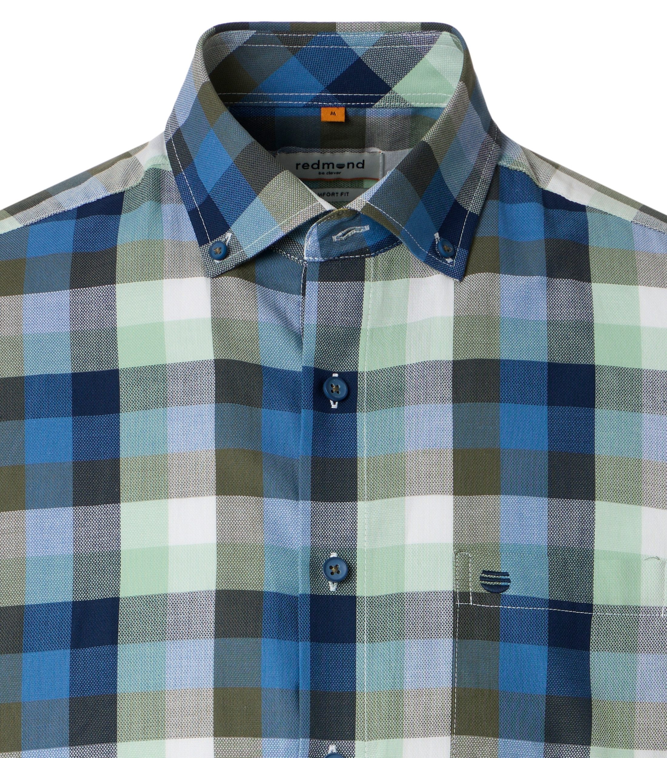 Redmond Kurzarmhemd kariert Comfort Fit