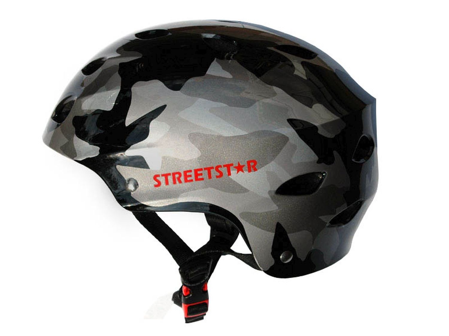 Maxofit Allroundhelm Streetstar Helm „S“ Grau/Schwarz
