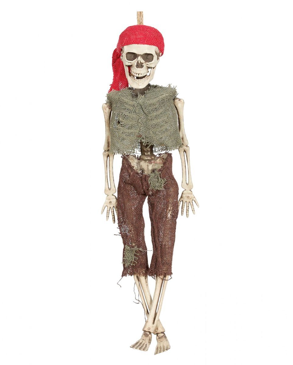 Horror-Shop Dekofigur Skelett Pirat Hängefigur als Halloween Dekoration