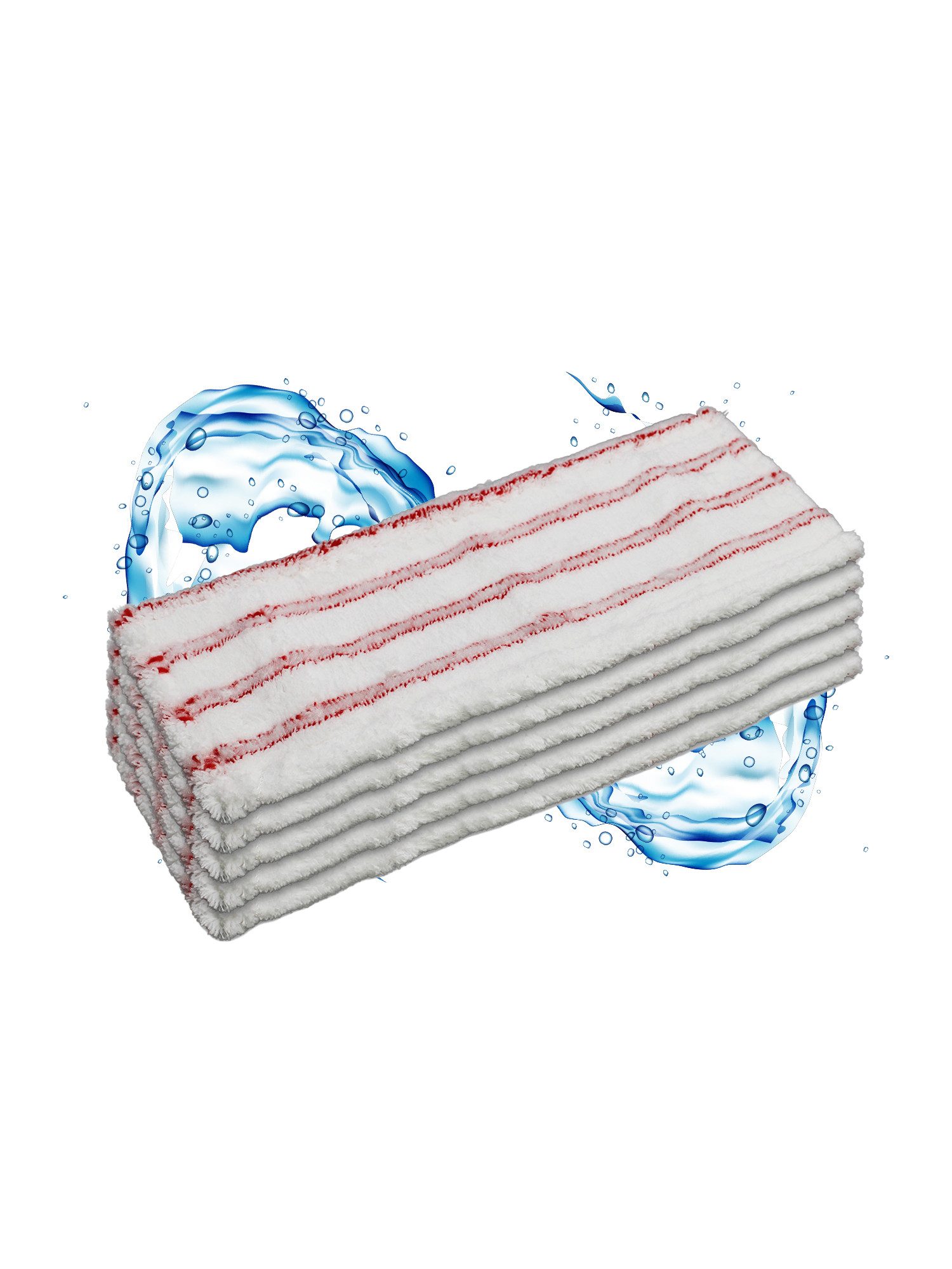 Moppland Mikrofaser Wischbezug Profi 40cm/50cm – Ersatzbezug Waschbar bis 90°C Wischmopp-Ersatzkopf (Mikrofaser, 50, Einzelartikel, 5-tlg., Wischmopp Ersatzbezug, Waschbar bis 90°C, saugstark, langlebige, wiederverwendbar, reusable)