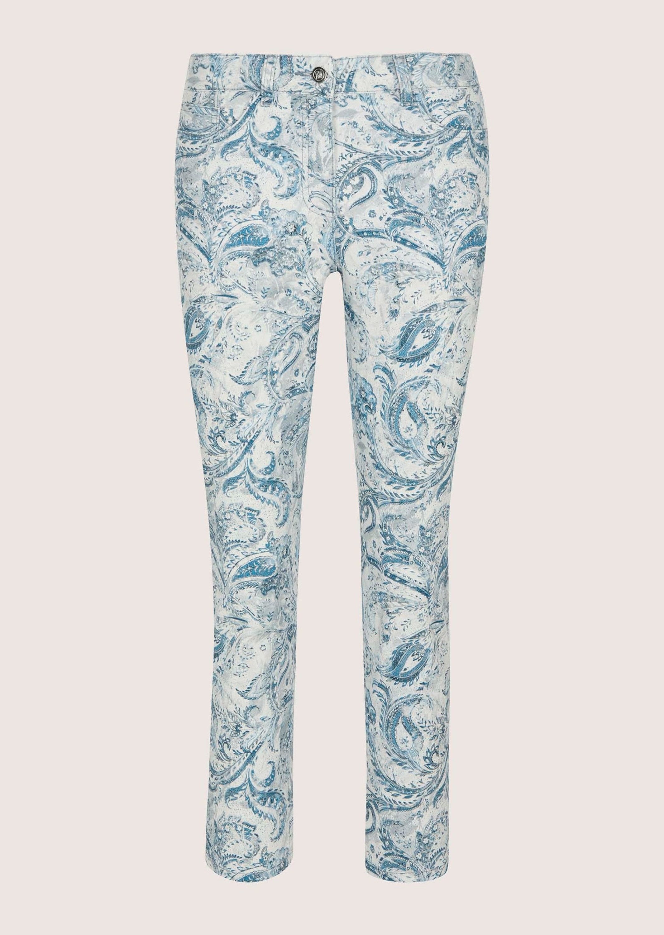 Stoffhose Jerseyhose mit Paisley-Muster
