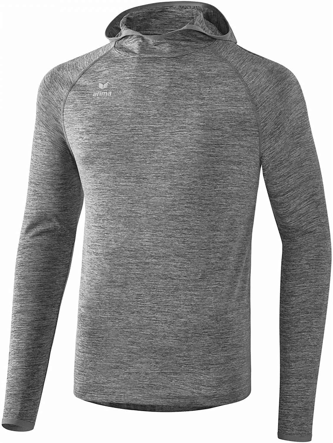 Erima Trainingsshirt Longsleeve Melange Atmungsaktiv,mit Kapuze