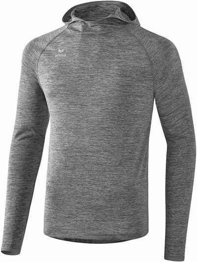 Erima Trainingsshirt Longsleeve Melange Atmungsaktiv, mit Kapuze