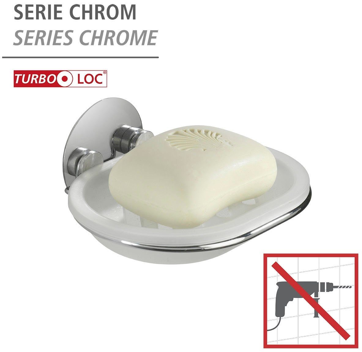 WENKO Seifenablage Turbo-Loc®, Breite: 13 cm, Set, Befestigen ohne bohren