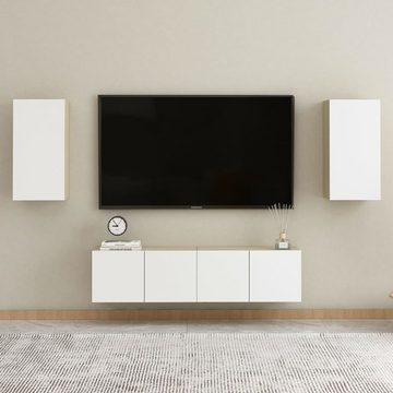 möbelando TV-Board Irxleben-I (B/H/T: 30x60x30 cm), in Weiß und Sonoma-Eiche