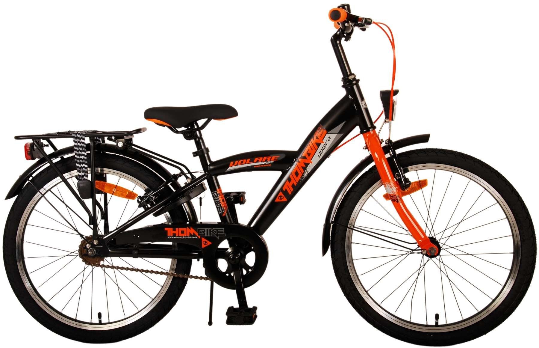 LeNoSa Kinderfahrrad City Gang, Jahre, Alter Schwarz/Orange - Handbremsen zwei 6-8 0 Zoll 20 Adventure Jungen Bike