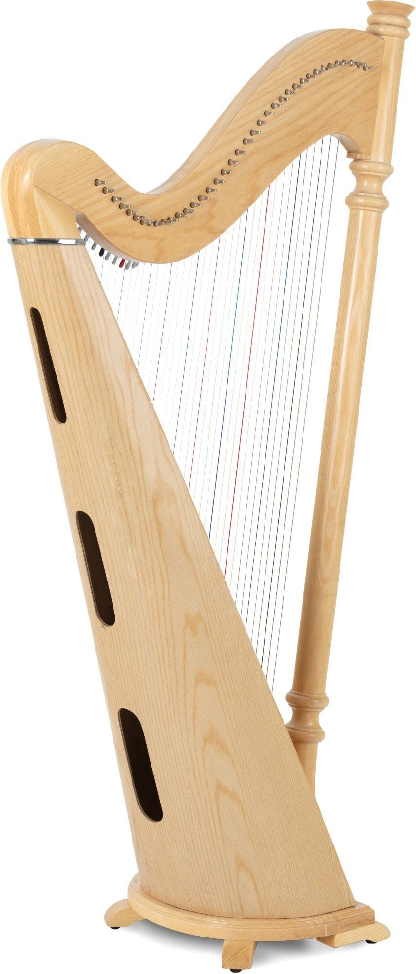 Classic Cantabile Konzertgitarre P-38 Hakenharfe 38 Saiten, Inkl. Tasche, 2 Stimmschlüssel & Ersatzsaiten, Hakenharfe aus 3 Hölzern - Es-Dur gestimmt - Mit Halbtonmechanik