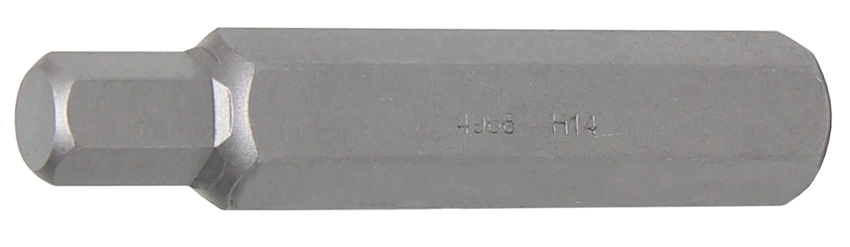 BGS technic Sechskant-Bit Bit, Länge 75 mm, Antrieb Außensechskant 10 mm (3/8), Innensechskant 14 mm | Bits